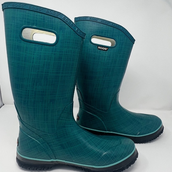 BOGS Linen Rain Boots – Women’s Size 10 (Euro 41) – Teal Green - Picture 1 of 9